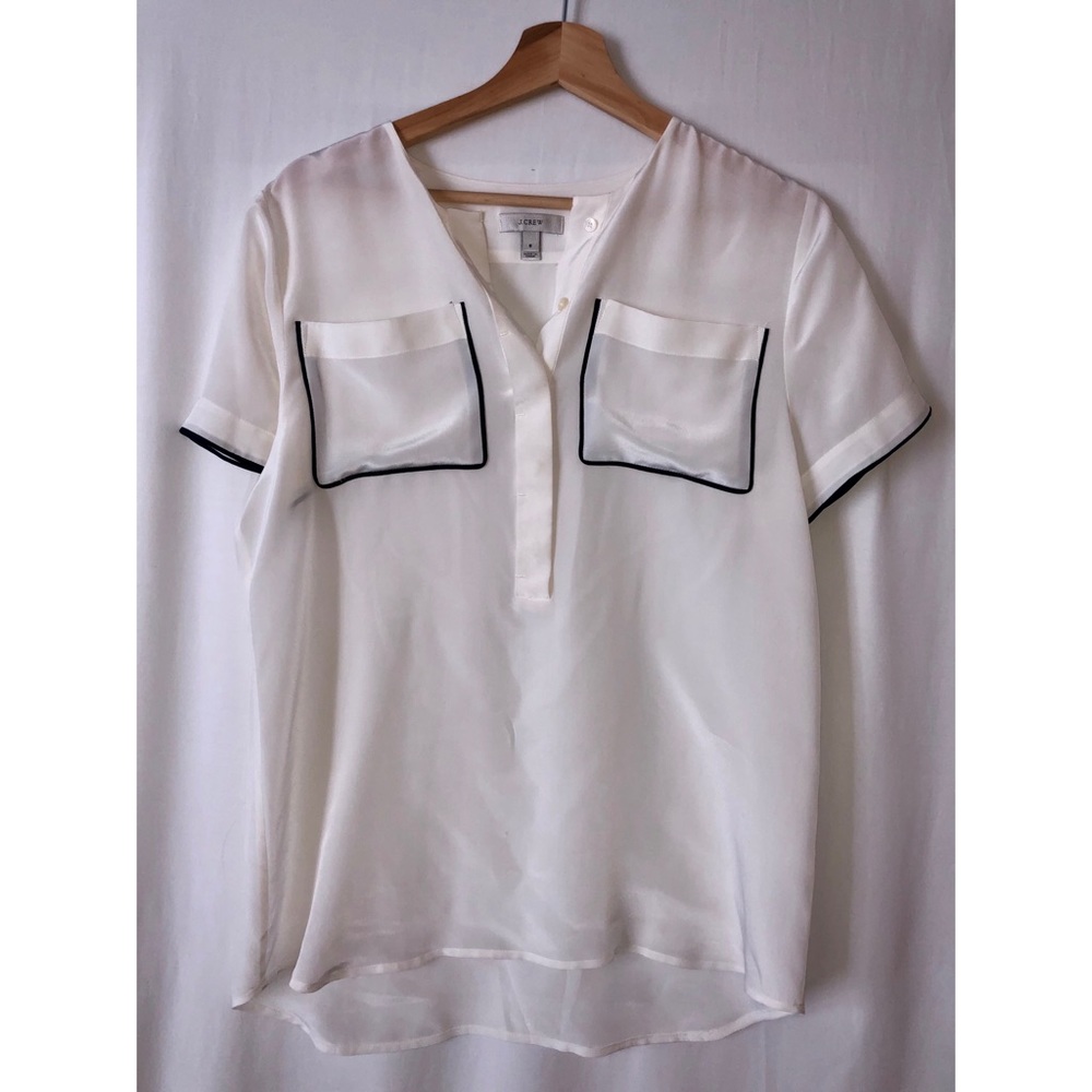J Crew white blouse